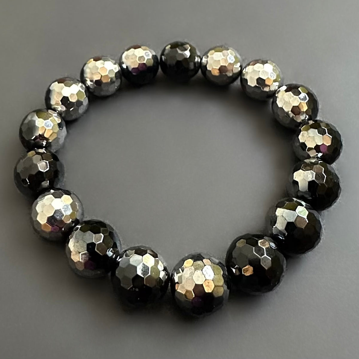 Black And Silver Electroplated Bracelet