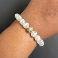White Tibetan Agate Bracelet