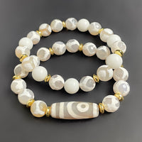 White Tibetan Bracelet Set