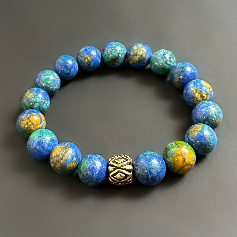 Blue and Green African Turquoise Bracelet