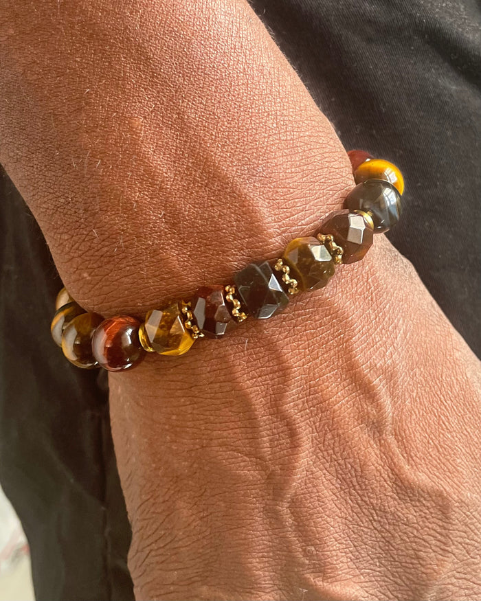 Men/Unisex Multi Tiger’s Eye Bracelet