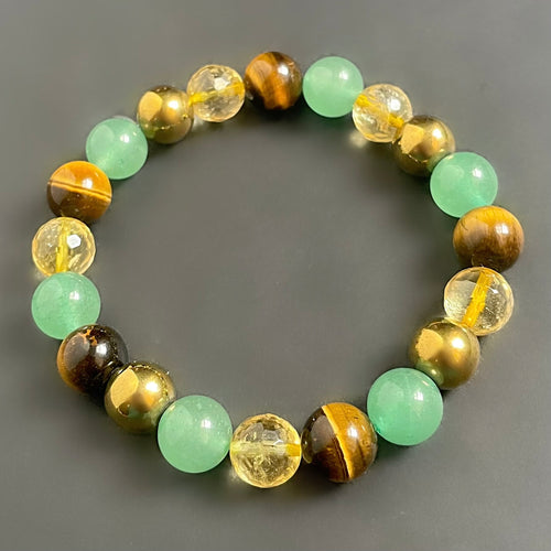 Chrysta Bracelet - Green Aventurine and Tiger’s Eye