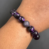 Purple Jade Pavé Bracelet