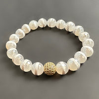 White Tibetan Agate Bracelet