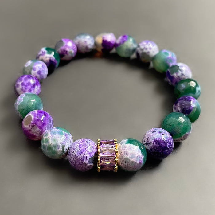 Purple and Green Pavé Bracelet