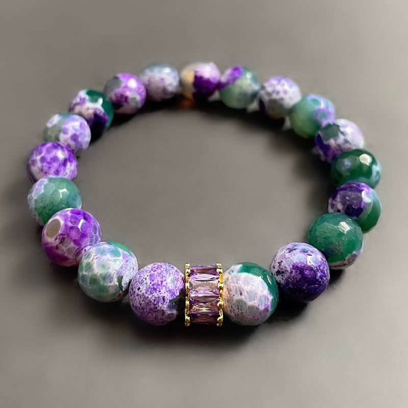 Purple and Green Pavé Bracelet