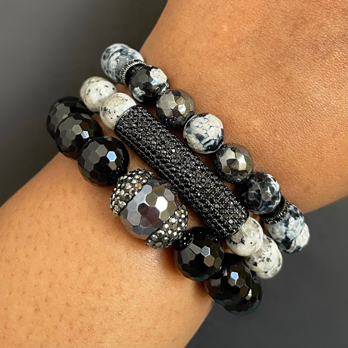 Kiwi Jasper Bracelet Set