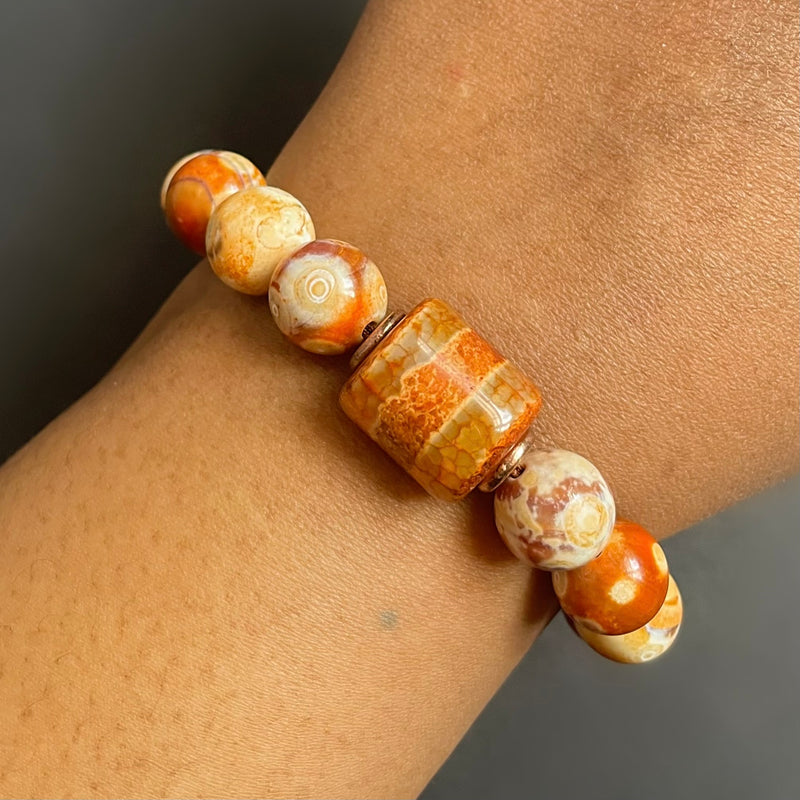 Rust Agate Bracelet