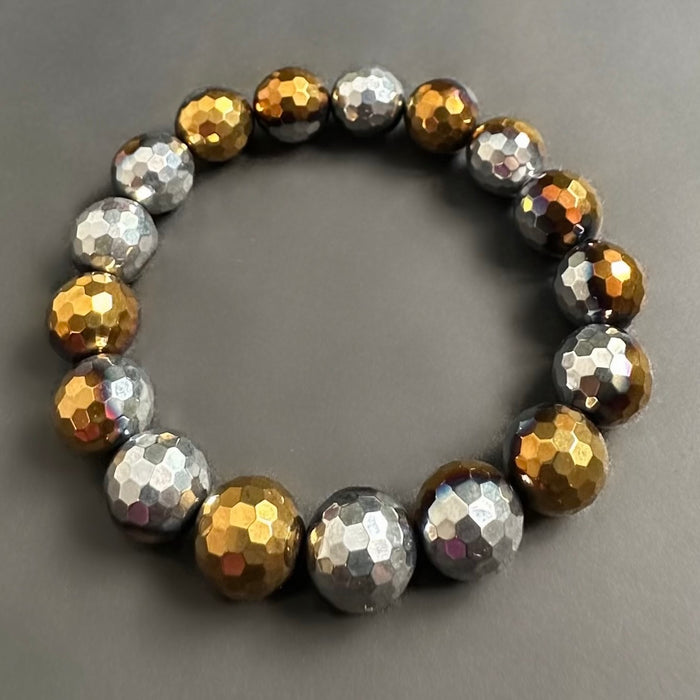 Silver And Gold Electroplated Bracelet