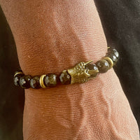 Men/Unisex Golden Obsidian Claw Bracelet