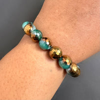 Green And Gold Electroplated Bracelet