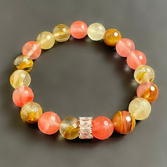 Fire Cherry Quartz Bracelet