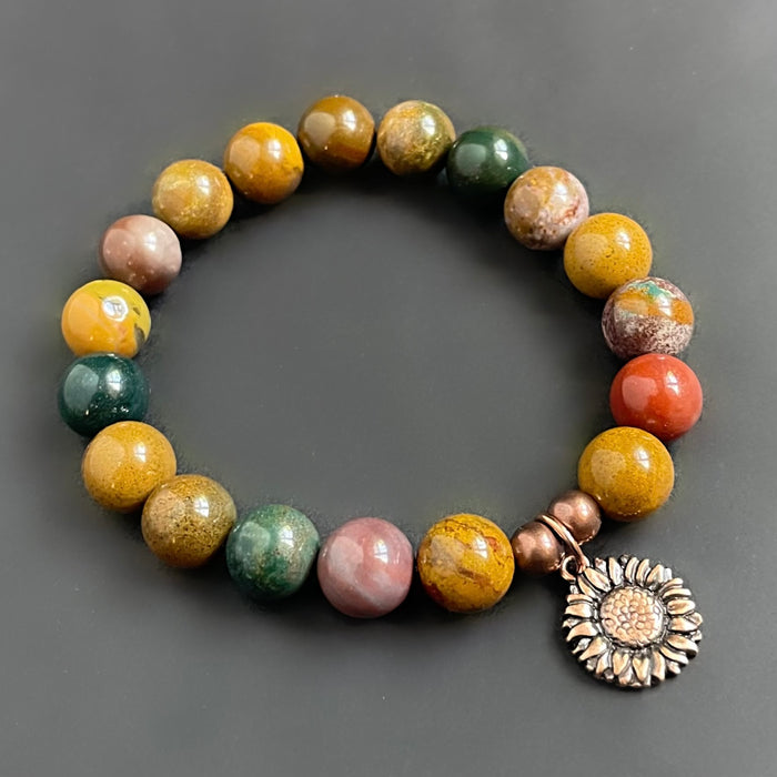 Ocean Jasper Charm Bracelet