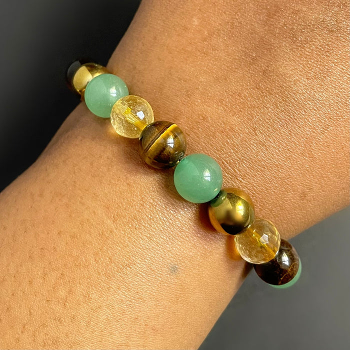Chrysta Bracelet - Green Aventurine and Tiger’s Eye