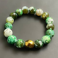 Green Fire Agate Bracelet