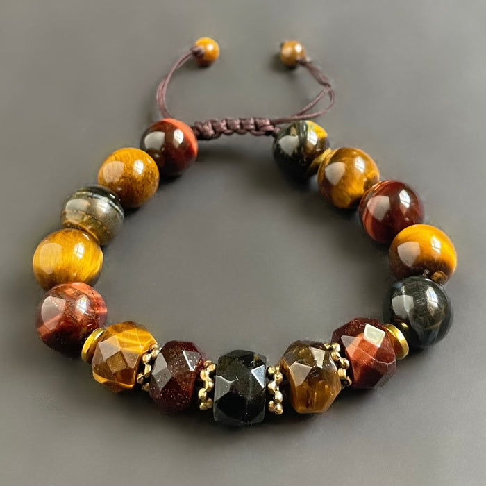 Men/Unisex Multi Tiger’s Eye Bracelet