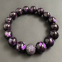 Purple Jade Pavé Bracelet