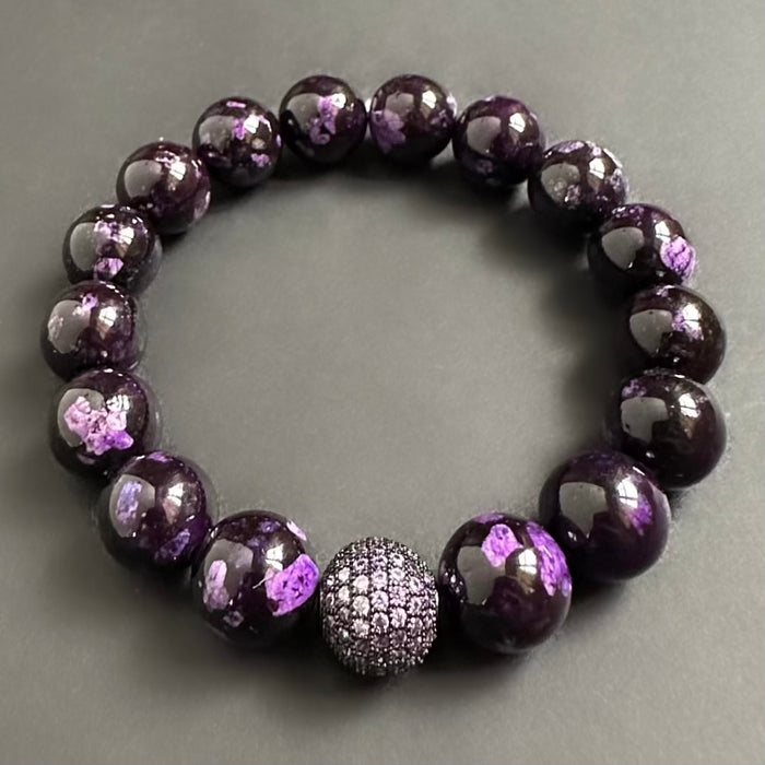 Purple Jade Pavé Bracelet